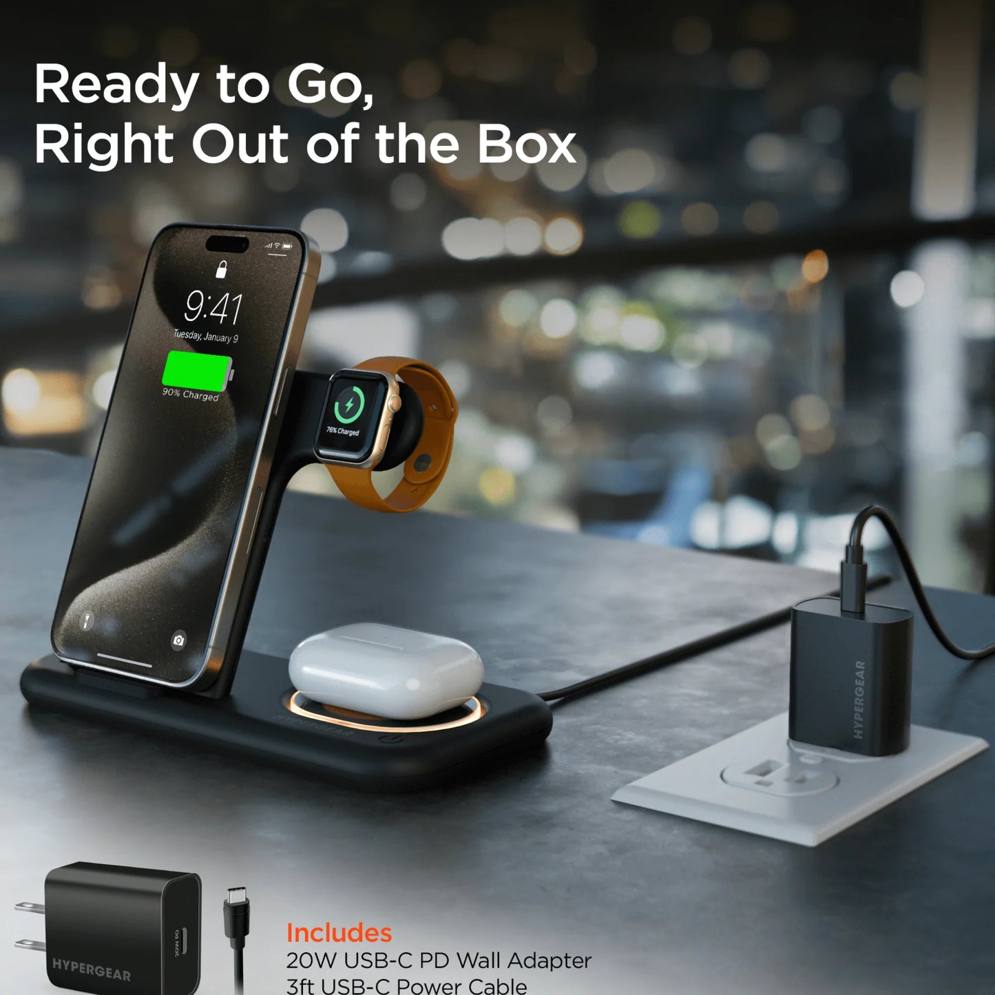 Hypergear 4 in 1 Wireless Charging Stand