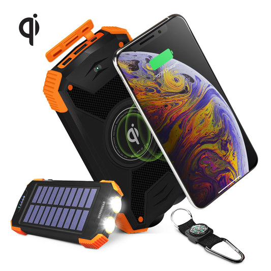 Hypergear Solar 10000Mah Wireless Power Bank Black (14659-HYP)