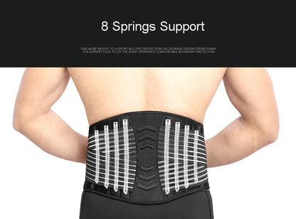 Lower Back Support Brace Lumbar Waist Belt Double Pull Breathable Belt Men Women